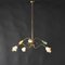 Italienische Mid-Century Deckenlampe aus emailliertem Messing, 1950er 2