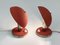 Lámparas de mesa Bauhaus checas de metal rojo y aluminio, años 30. Juego de 2, Imagen 5
