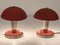 Czech Bauhaus Red Metal & Aluminium Table Lamps, 1930s, Set of 2 9