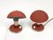 Czech Bauhaus Red Metal & Aluminium Table Lamps, 1930s, Set of 2 12