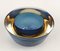 Italian Sommerso Amber Blue Murano Glass Ashtray or Bowl by Flavio Poli, 1960 4