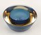 Italian Sommerso Amber Blue Murano Glass Ashtray or Bowl by Flavio Poli, 1960 11