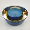 Italian Sommerso Amber Blue Murano Glass Ashtray or Bowl by Flavio Poli, 1960, Image 8