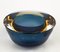 Italian Sommerso Amber Blue Murano Glass Ashtray or Bowl by Flavio Poli, 1960 9