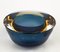 Italian Sommerso Amber Blue Murano Glass Ashtray or Bowl by Flavio Poli, 1960, Image 9