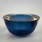 Italian Sommerso Amber Blue Murano Glass Ashtray or Bowl by Flavio Poli, 1960 6