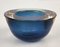 Italian Sommerso Amber Blue Murano Glass Ashtray or Bowl by Flavio Poli, 1960 12