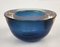 Italian Sommerso Amber Blue Murano Glass Ashtray or Bowl by Flavio Poli, 1960, Image 12