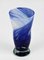 Hellblaue italienische Mid-Century Vase aus Muranoglas & Kristallglas von Gae Aulenti für Venini, 1960er 3