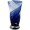 Hellblaue italienische Mid-Century Vase aus Muranoglas & Kristallglas von Gae Aulenti für Venini, 1960er 1