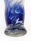 Hellblaue italienische Mid-Century Vase aus Muranoglas & Kristallglas von Gae Aulenti für Venini, 1960er 7