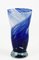 Hellblaue italienische Mid-Century Vase aus Muranoglas & Kristallglas von Gae Aulenti für Venini, 1960er 4