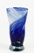 Mid-Century Italian Light Blue Murano Glass & Crystal Vase by Gae Aulenti for Venini, 1960s 4