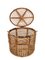 Mid-Century Italian French Riviera Bamboo & Rattan Basket, 1950s 8