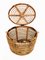 Mid-Century Italian French Riviera Bamboo & Rattan Basket, 1950s 3