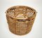 Mid-Century Italian French Riviera Bamboo & Rattan Basket, 1950s 5