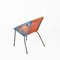 Mid-Century Italian Red & Blue Metal & Plastic Chair, 1950s, Image 5