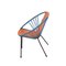 Italienischer Mid-Century Stuhl aus Metall & Kunststoff in Rot & Blau, 1950er 4