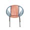 Mid-Century Italian Red & Blue Metal & Plastic Chair, 1950s 3