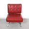 Rote Sessel aus Kunstleder & Stahl von Hausmann für de Sede, 1950er, 2er Set 17