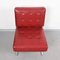 Red Faux Leather & Steel Armchairs by Hausmann for de Sede, 1950s, Set of 2 5