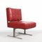 Rote Sessel aus Kunstleder & Stahl von Hausmann für de Sede, 1950er, 2er Set 6