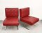 Red Faux Leather & Steel Armchairs by Hausmann for de Sede, 1950s, Set of 2 16