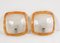 Mid-Century Italian Orange & Crystal Murano Glass Sconces, 1980s, Set of 2 8