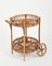 Mid-Century Italian French Riviera Bamboo & Rattan Bar Cart, 1960s 4