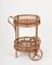 Mid-Century Italian French Riviera Bamboo & Rattan Bar Cart, 1960s 5