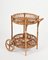 Mid-Century Italian French Riviera Bamboo & Rattan Bar Cart, 1960s 17