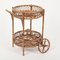 Mid-Century Italian French Riviera Bamboo & Rattan Bar Cart, 1960s 3