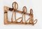 Mid-Century Italian French Riviera Rattan & Bamboo Coat Rack, 1961 5