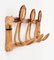 Mid-Century Italian French Riviera Rattan & Bamboo Coat Rack, 1961 3