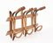 Mid-Century Italian French Riviera Rattan & Bamboo Coat Rack, 1961, Image 6