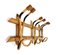 Mid-Century Italian French Riviera Rattan & Bamboo Coat Rack, 1961, Image 9