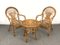 Sofá, butacas y mesa de centro italianos Mid-Century de ratán y bambú, años 60. Juego de 4, Imagen 9