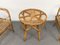 Sofá, butacas y mesa de centro italianos Mid-Century de ratán y bambú, años 60. Juego de 4, Imagen 16