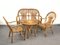 Sofá, butacas y mesa de centro italianos Mid-Century de ratán y bambú, años 60. Juego de 4, Imagen 3