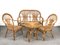 Sofá, butacas y mesa de centro italianos Mid-Century de ratán y bambú, años 60. Juego de 4, Imagen 2