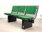 Italian Green Fabric & Enameled Steel Bench by Marco Fantoni for Tecno, 1982, Image 10