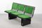 Italian Green Fabric & Enameled Steel Bench by Marco Fantoni for Tecno, 1982, Image 4