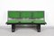 Italian Green Fabric & Enameled Steel Bench by Marco Fantoni for Tecno, 1982 5
