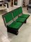 Italian Green Fabric & Enameled Steel Bench by Marco Fantoni for Tecno, 1982 9