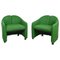 Grüne italienische Mid-Century Sessel mit Stoffbezug von Eugenio Gerli für Tecno, 1960er, 2er Set 1