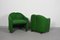 Mid-Century Italian Green Fabric Armchairs by Eugenio Gerli for Tecno, 1960s, Set of 2, Image 6