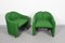 Grüne italienische Mid-Century Sessel mit Stoffbezug von Eugenio Gerli für Tecno, 1960er, 2er Set 4