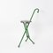 Mid-Century Italian Modern Green Metal Ulisse Folding Chair by Ivan Loss, 1980s, Image 6