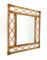 Mid-Century French Riviera Bamboo & Rattan Wall Mirror, France, 1960s 2