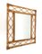 Specchio da parete Mid-Century in bambù e vimini, Francia, anni '60, Immagine 2